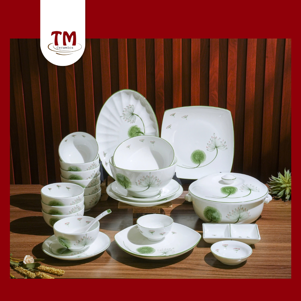 Bộ đồ ăn hoa bồ công anh 23 món